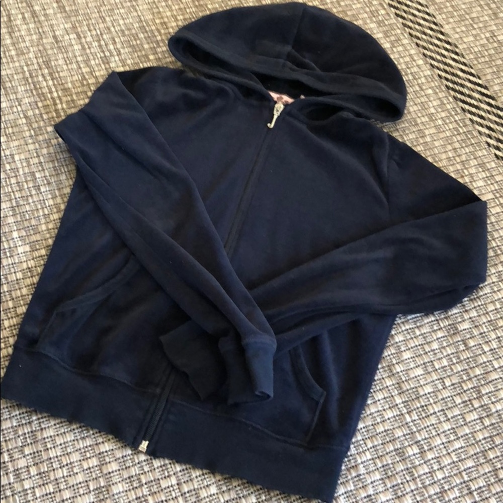 JUICY COUTURE navy blue velvet jacket!